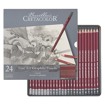 Ołówki grafitowe Cleos, Cretacolor, 24 sztuki