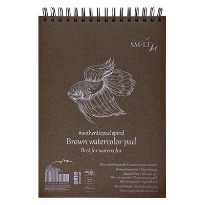 brown watercolour pad smlt
