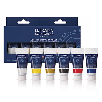 Fine Acrylic Set - Create Effects 6x20ml & Medium - Lefranc Bourgeois