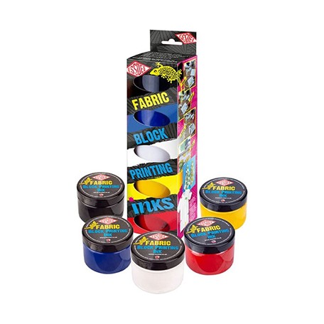 Zestaw Fabric Printing Ink na tkaniny Essdee, 5 x 150 ml