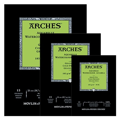 Arches - drobnoziarnisty blok do akwareli A4, 185 g, 15 ark.