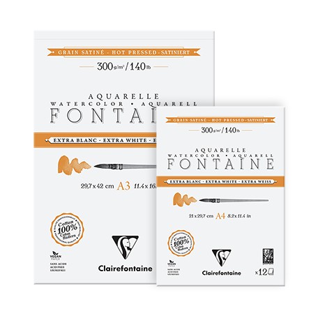 Blok akwarelowy Fontaine Satine 21 x 29.7 cm, 300 g