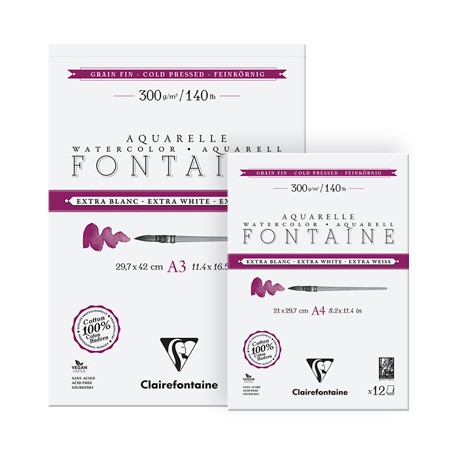 Blok akwarelowy Fontaine Grain Fin 21 x 29.7 cm, 300 g