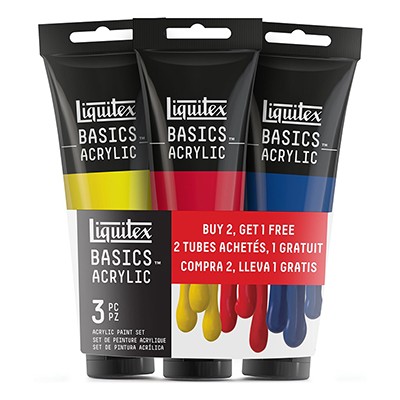 Farby akrylowe Liquitex Basics 'Primary' 3 x 118 ml