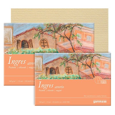 Blok do pasteli Ingres Avorio 160 g, 22,5 x 32,5 cm