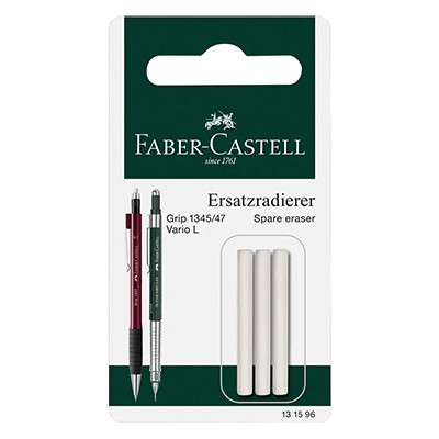 Gumki do ołówka automatycznego Faber Castell, 3 sztuki