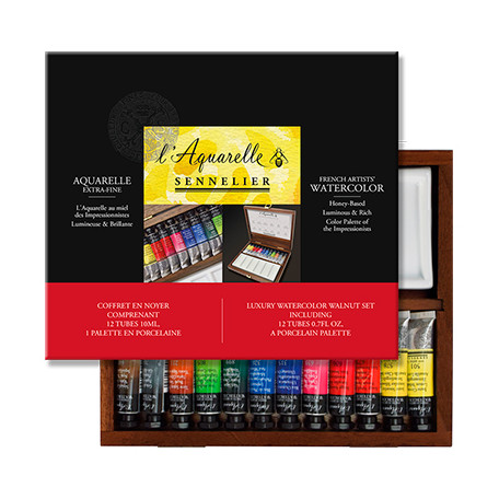 Farby akwarelowe, tubki L'Aquarelle Sennelier 12 x 10 ml