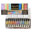 Metaliczne farby akwarelowe L'Aquarelle Sennelier, 12 x 10 ml