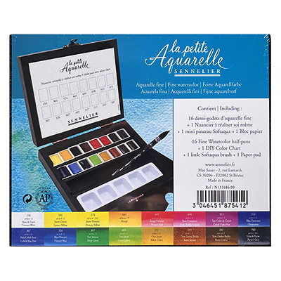 Farby akwarelowe la petite Aquarelle 16 półkostek