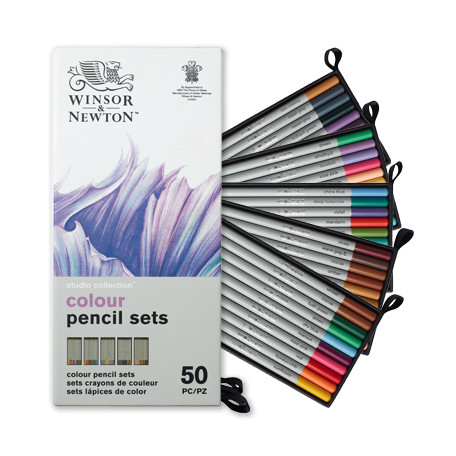 Komplet kredek rysunkowych Winsor & Newton 50 kol.