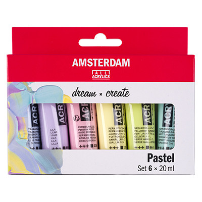 Farby akrylowe Talens Amsterdam Pastel, 6 x 20 ml