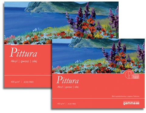 Papier do malarstwa, Fabriano Pittura, blok 42 x 56 cm, 10 ark.