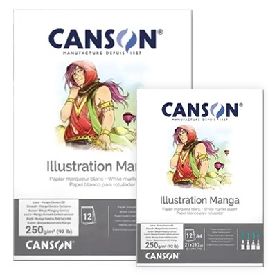 Blok do mangi i komiksów Canson Illustration, 12 ark. A3, 250g