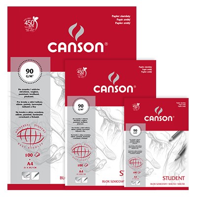 Blok szkicowy Canson Student, 50ark. A3, 90g