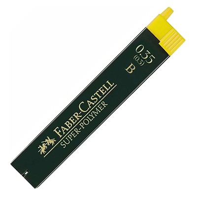 0.35 (B) Wkłady grafitowe Super-Polymer, 12 szt.