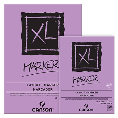 Canson Marker XL, blok do pisaków i markerów A4, 100 ark. 70g