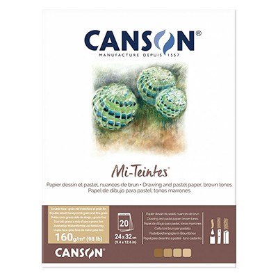 Blok Mi-Teintes - odcienie brązu, Canson, 24x32cm, 20 ark. 160 g