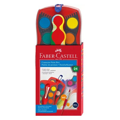 Farby  wodne Connector, Faber-Castell, 24 kol. + akcesoria