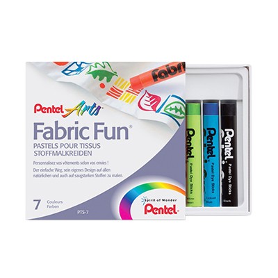 Pastele do tkanin, Pentel 7kol.