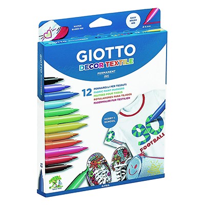 Pisaki do tkanin Giotto Decor Textile, 12 kol.