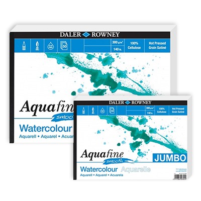 Aquafine Smooth JUMBO, blok akwarelowy Daler Rowney A3, 50 ark.