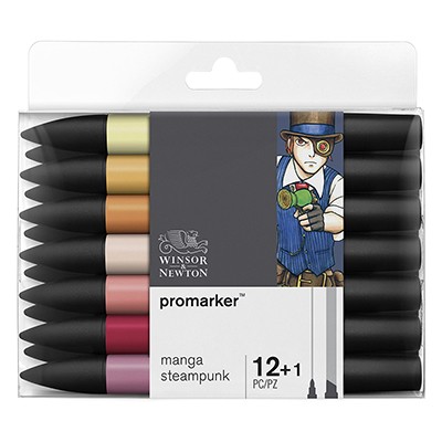 Steampunk, zestaw pisaków Promarker W&amp;N, 13 sztuk
