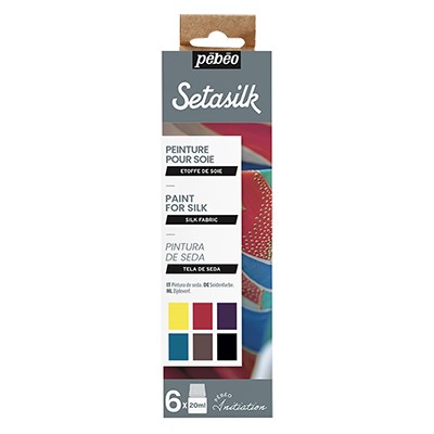 Farby do jedwabiu Setasilk, Pebeo, 6x20ml