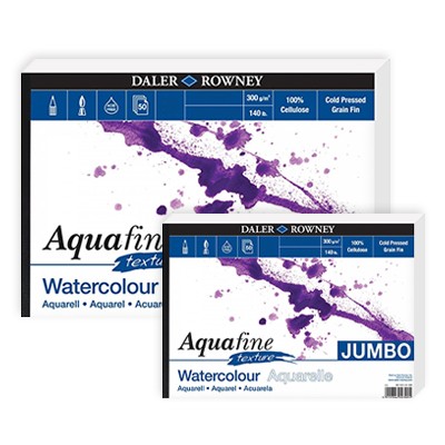 Aquafine Texture, blok akwarelowy Daler Rowney JUMBO A4, 50 ark.