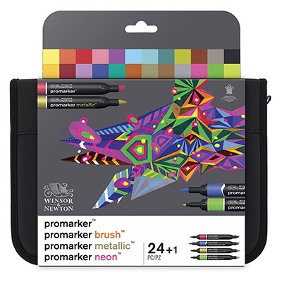Mixed Marker, pisaki Winsor &amp; Newton 24 szt.