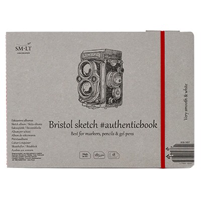 Bristol blok szyty z gumką  24,5 x 17,5 SMLT, 185g