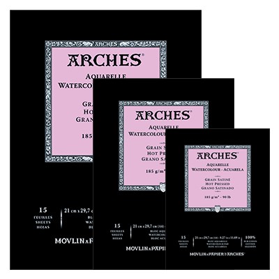 Blok akwarelowy Arches HP A5, 185 g, 15 ark.