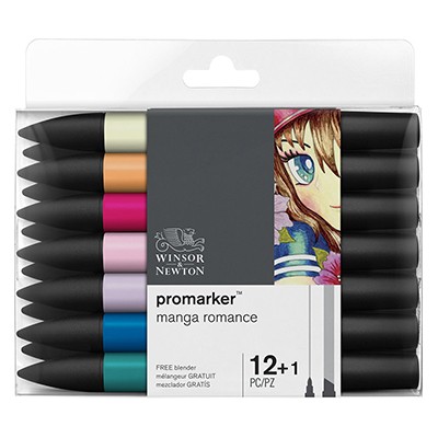 Manga Romance, zestaw pisaków Promarker 13 szt.