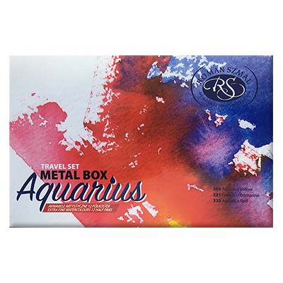 Akwarele Aquarius Travel Set 12 kol. metal. op., Szmal