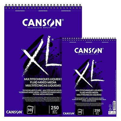 XL Fluid Mixed Media, blok Canson, 30 ark. 250 g. A3
