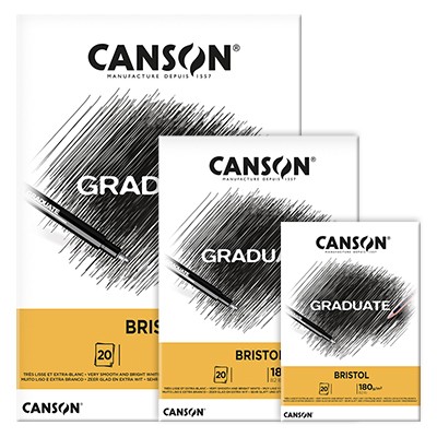 Blok Canson Graduate Bristol A5, 180 g, 20 ark.