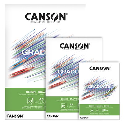 Blok Canson Graduate Drawing A5, 160 g, 30 ark.