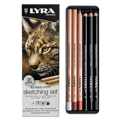 Ołówki rysunkowe Sketching Set Lyra, 6 szt.