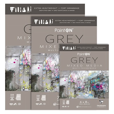 Paint ON Grey, blok 17,8 x 25,4 cm, 20 ark.