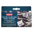 Tinted Charcoal Paint Pan Set, Derwent, 12 kol.