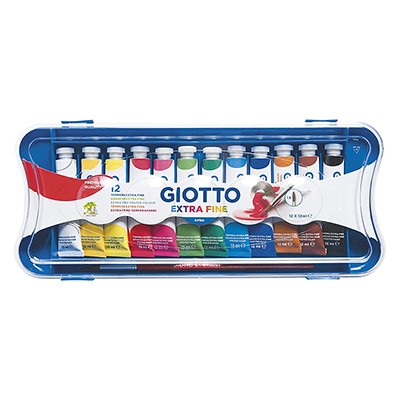 Farby tempery Giotto, zestaw 12 kolorów