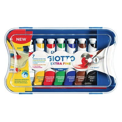 Tempery Giotto, zestaw farb 7 kolorów