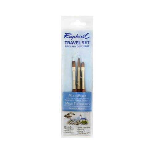 Pędzle Precision Travel Set 1 Raphael, 3 szt.