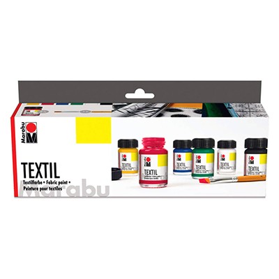 Textile farby do tkanin jasnych Marabu 6 x 15 ml