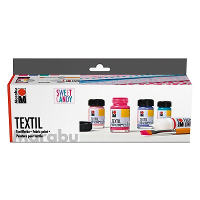 Textile Sweet Candy farby do tkanin Marabu, 6 elem.