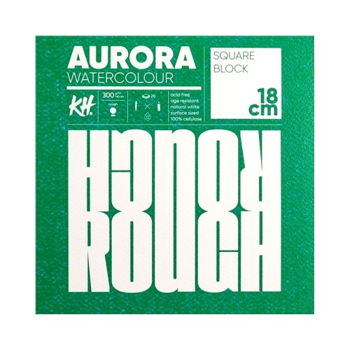 Blok akwarelowy Rough RAW Aurora, 18 x 18 cm, 20 ark.