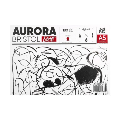 Blok Bristol Light Aurora A5, 180 g/m², 40 ark.