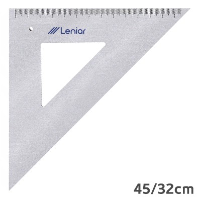 Ekierka, trójkąt metalowy Leniar, 45/32