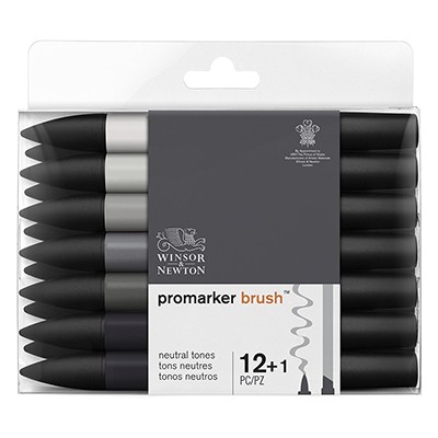 Zestaw Brush Marker - Neutral Tones, 12 kolorów