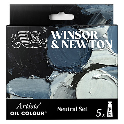 Neutral Set, zestaw farb olejnych Artists' W&amp;N, 5 x 37 ml