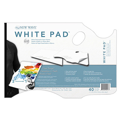 White Pad Hand Held, paleta malarska papierowa 40 ark.